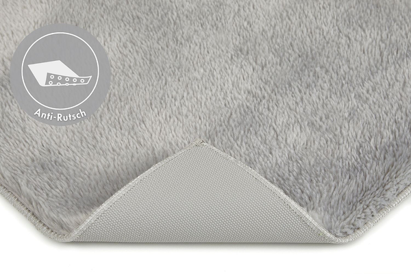 Badematte Florida - recyceltes Polyester - Grau - 60 x 100 cm