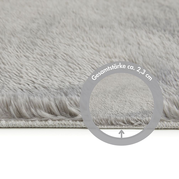 Badematte Florida - recyceltes Polyester - Grau - 60 x 100 cm
