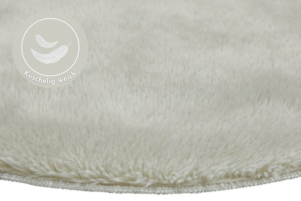 Badematte Florida rund - recyceltes Polyester - Beige