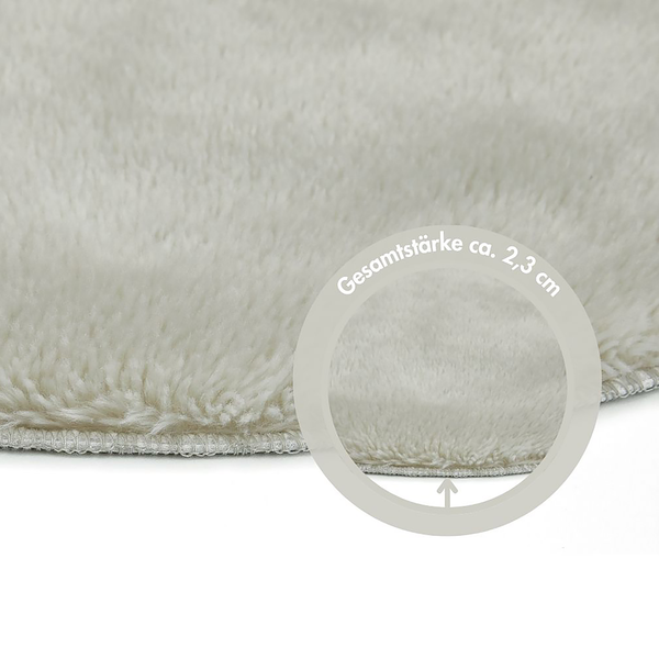 Badematte Florida rund - recyceltes Polyester - Beige