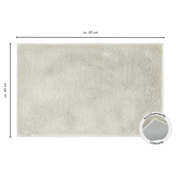 Badematte Florida - recyceltes Polyester - Beige - 40 x 60 cm