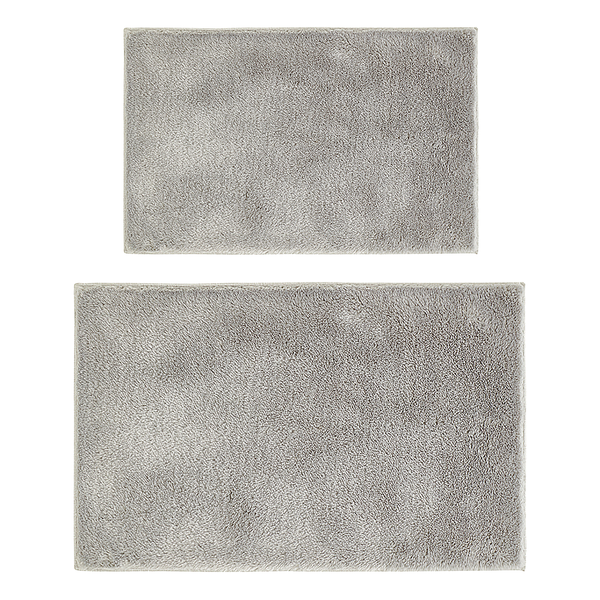 Badematte Florida 2er-Set Kombination A - recyceltes Polyester - Grau