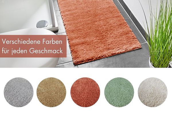 Badematte Florida - recyceltes Polyester - Rot - 40 x 60 cm