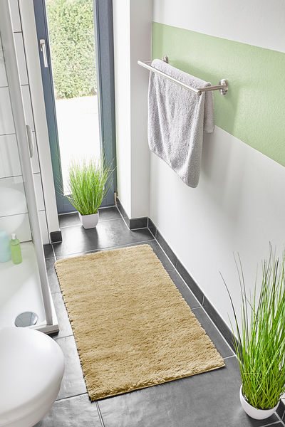 Badematte Florida 2er-Set Kombination B - recyceltes Polyester - Taupe