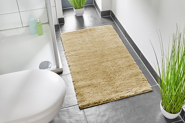 Badematte Florida 2er-Set Kombination B - recyceltes Polyester - Taupe