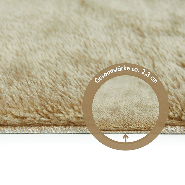Badematte Florida 2er-Set Kombination B - recyceltes Polyester - Taupe