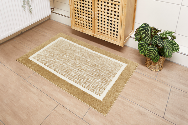 Badematte Maui 2er-Set Kombination B - recyceltes Polyester - Taupe