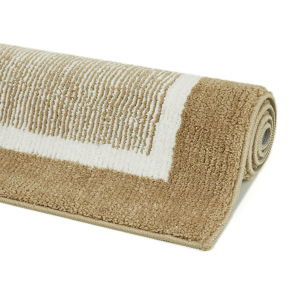 Badematte Maui 2er-Set Kombination B - recyceltes Polyester - Taupe