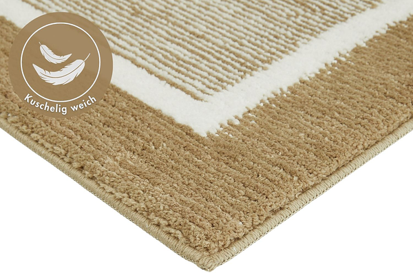 Badematte Maui 2er-Set Kombination B - recyceltes Polyester - Taupe