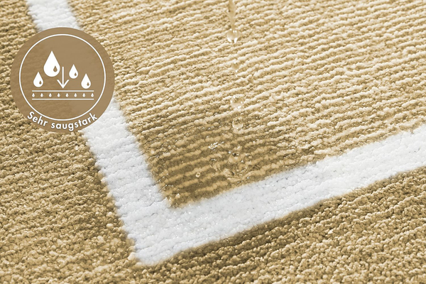 Badematte Maui 2er-Set Kombination B - recyceltes Polyester - Taupe