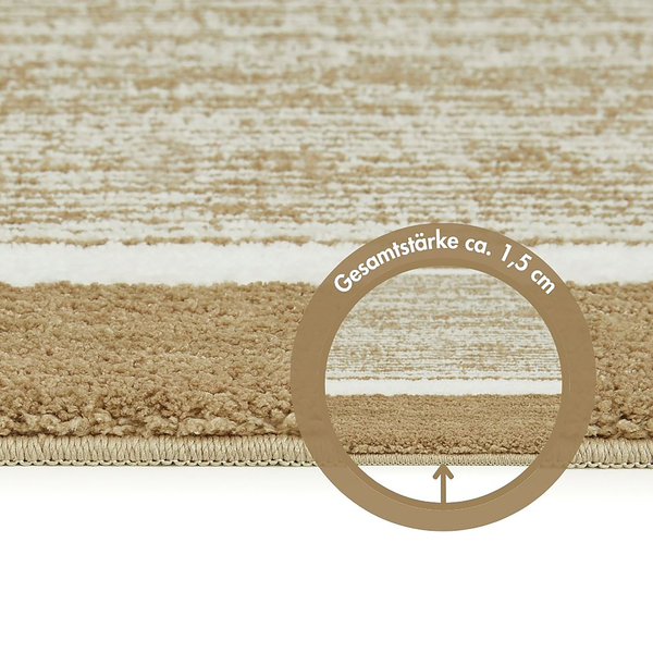 Badematte Maui 2er-Set Kombination B - recyceltes Polyester - Taupe