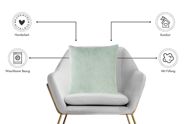 Kissen Emy - Polyester - Grün