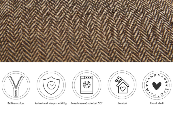 Kissen Jenny - Polyester - Taupe