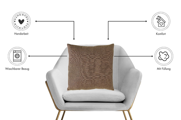 Kissen Jenny - Polyester - Taupe