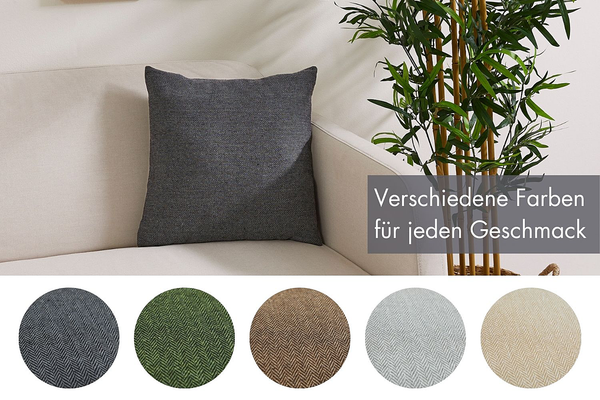 Kissen Jenny - Polyester - Dunkelgrau