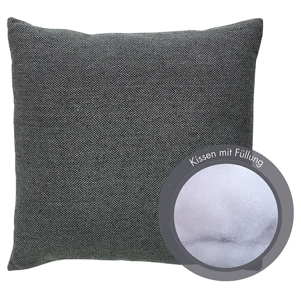 Kissen Jenny - Polyester - Dunkelgrau
