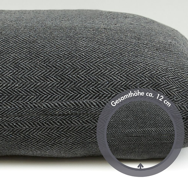 Kissen Jenny - Polyester - Dunkelgrau