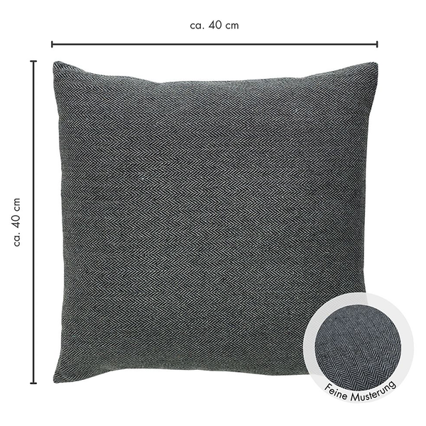 Kissen Jenny - Polyester - Dunkelgrau