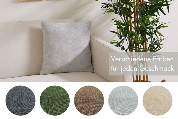 Kissen Jenny - Polyester - Hellgrau