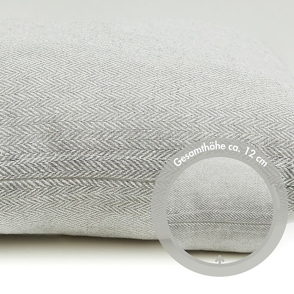 Kissen Jenny - Polyester - Hellgrau