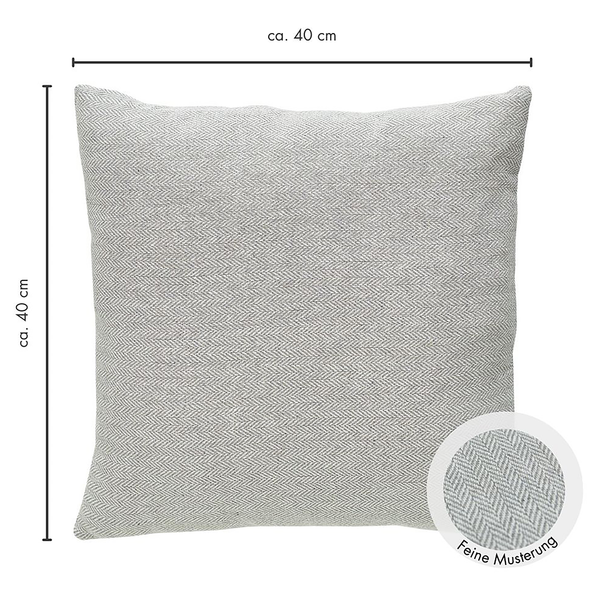 Kissen Jenny - Polyester - Hellgrau