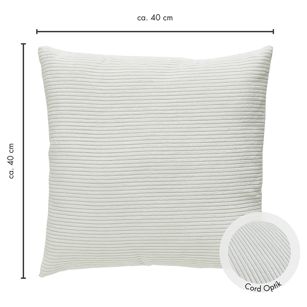 Kissen Emy - Polyester - Weiß