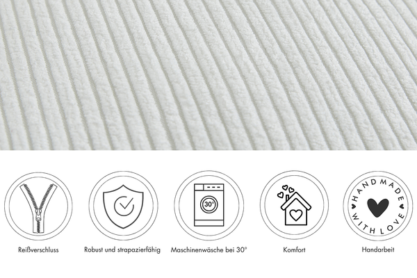 Kissen Emy - Polyester - Weiß
