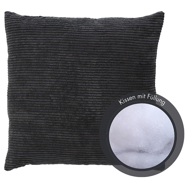 Kissen Emy - Polyester - Schwarz