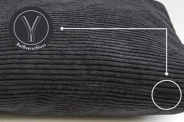 Kissen Emy - Polyester - Schwarz