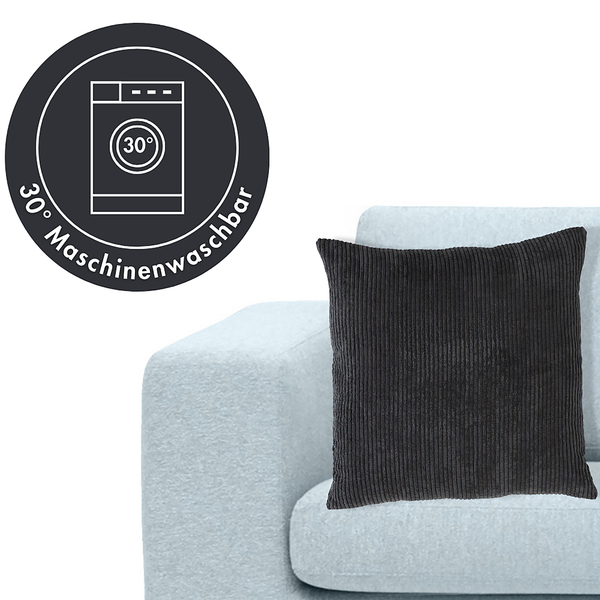 Kissen Emy - Polyester - Schwarz