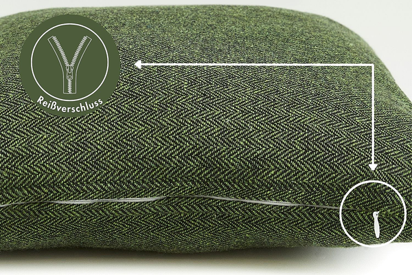 Kissen Jenny - Polyester - Grün