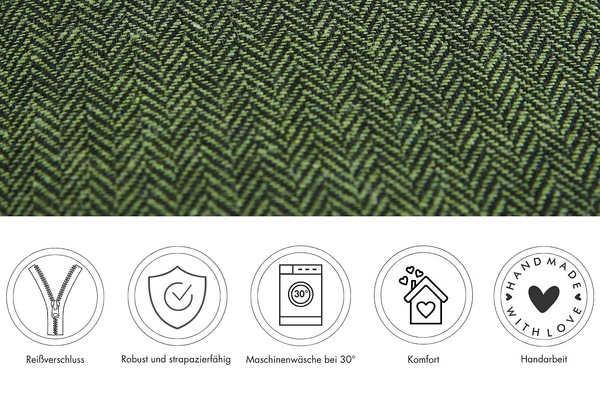 Kissen Jenny - Polyester - Grün