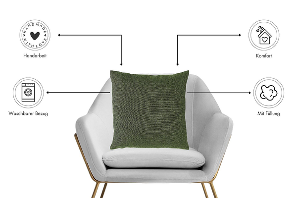 Kissen Jenny - Polyester - Grün