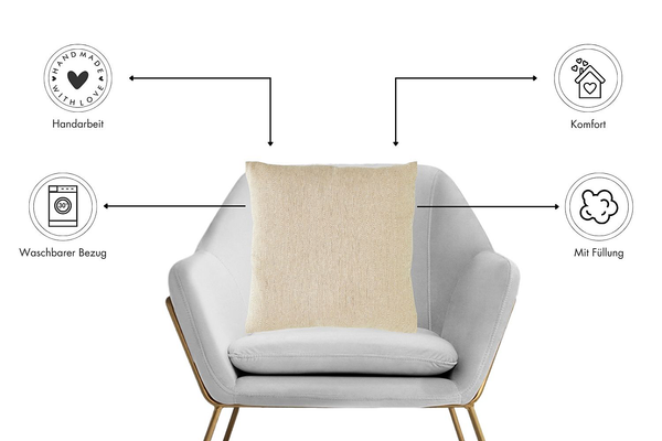 Kissen Jenny - Polyester - Beige
