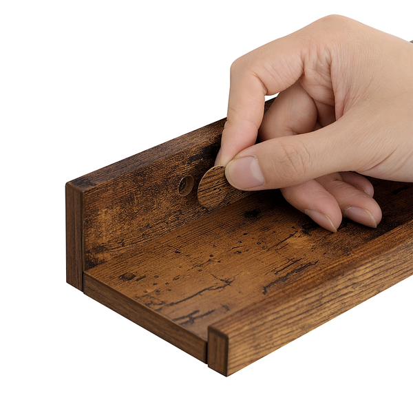 Wandboard Cottondale mit Rand 3er-Set - Dunkelbraun