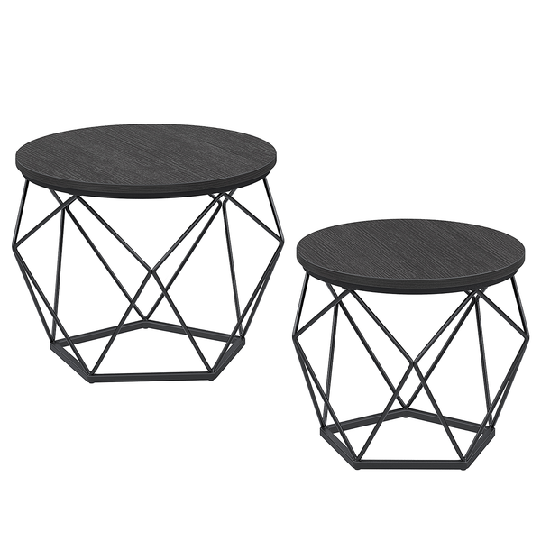 Couchtisch Tuxford 60 cm 2er-Set - Schwarz