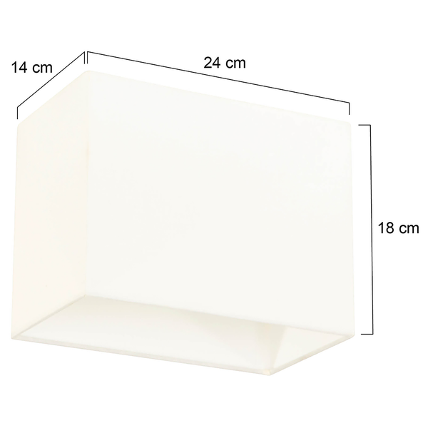 Lampenschirm Typ D - Baumwolle - Weiß