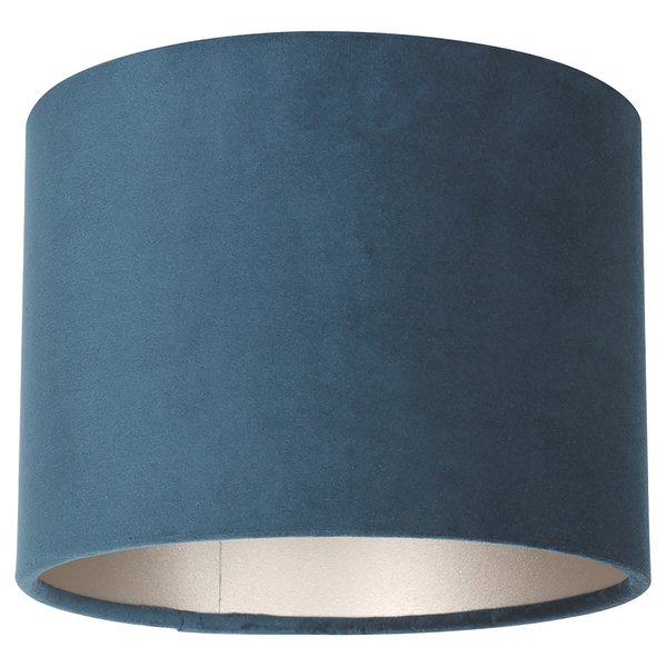 Lampenschirm Typ A - Samt - Blau - Durchmesser: 20 cm