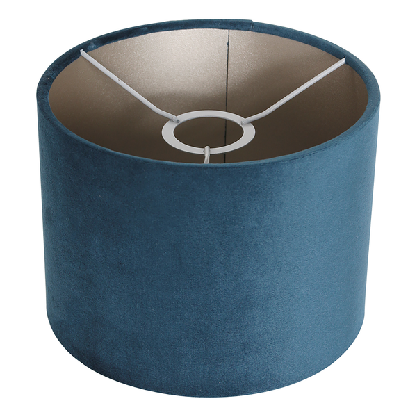 Lampenschirm Typ A - Samt - Blau - Durchmesser: 20 cm