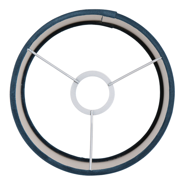 Lampenschirm Typ A - Samt - Blau - Durchmesser: 20 cm