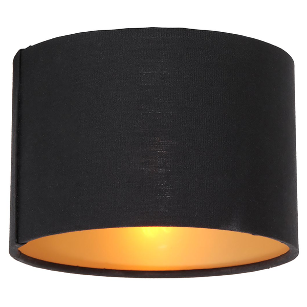 Lampenschirm Typ A - Baumwolle - Schwarz - Durchmesser: 13 cm