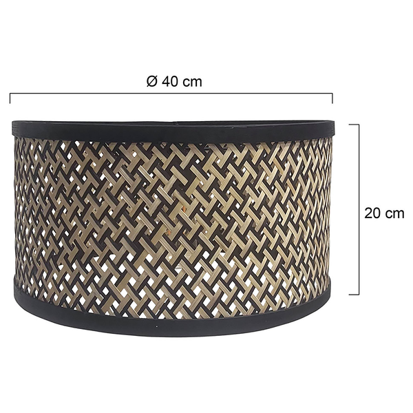 Lampenschirm Typ A - Bambus - Braun - 40 x 20 cm