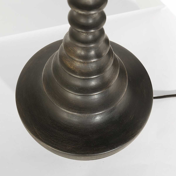 Tischleuchte Bois Typ A - Aluminium / Eiche Teilmassiv - Braun - 1-flammig