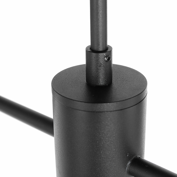 Pendelleuchte Constellation - Aluminium / Rauchglas - 5-flammig - Schwarz