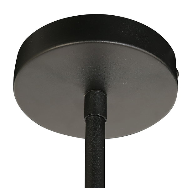 Pendelleuchte Constellation - Aluminium / Rauchglas - 5-flammig - Schwarz
