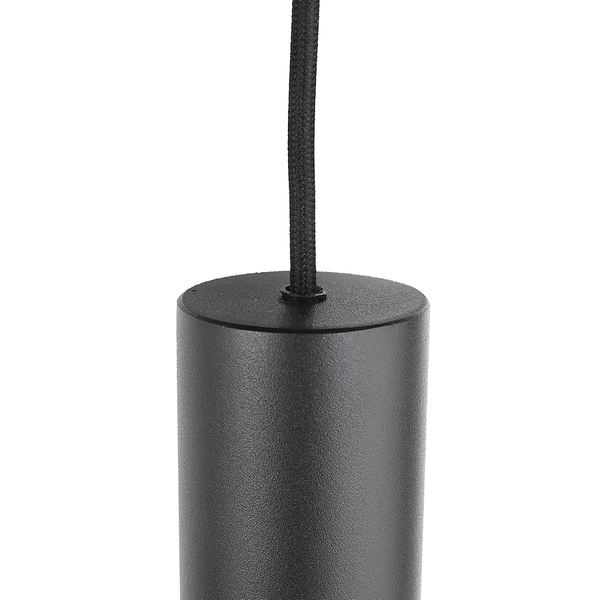 Pendelleuchte Bollique 5-flammig Rund - Aluminium / Rauchglas - Schwarz