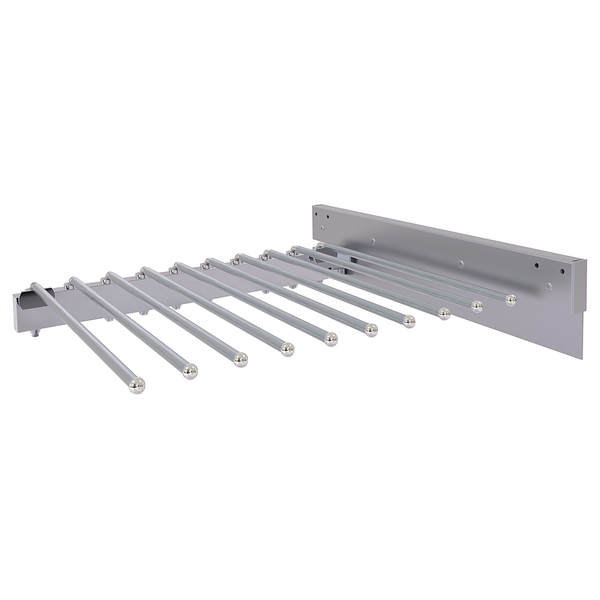 Ausziehbarer Hosenhalter Shanghai 2 - Metall - Chrom / Grau