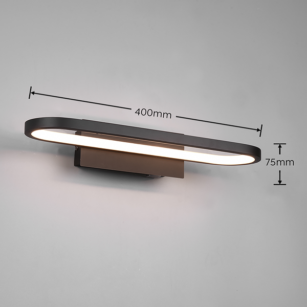 LED-Wandleuchte Gianni Typ B - Silikon / Eisen - 1-flammig