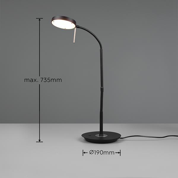 LED-Tischleuchte Monza - Eisen / PVC - 1-flammig