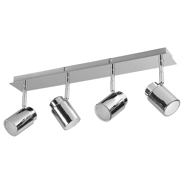 Deckenleuchte Angelo - Eisen - Silber - Flammenanzahl: 4